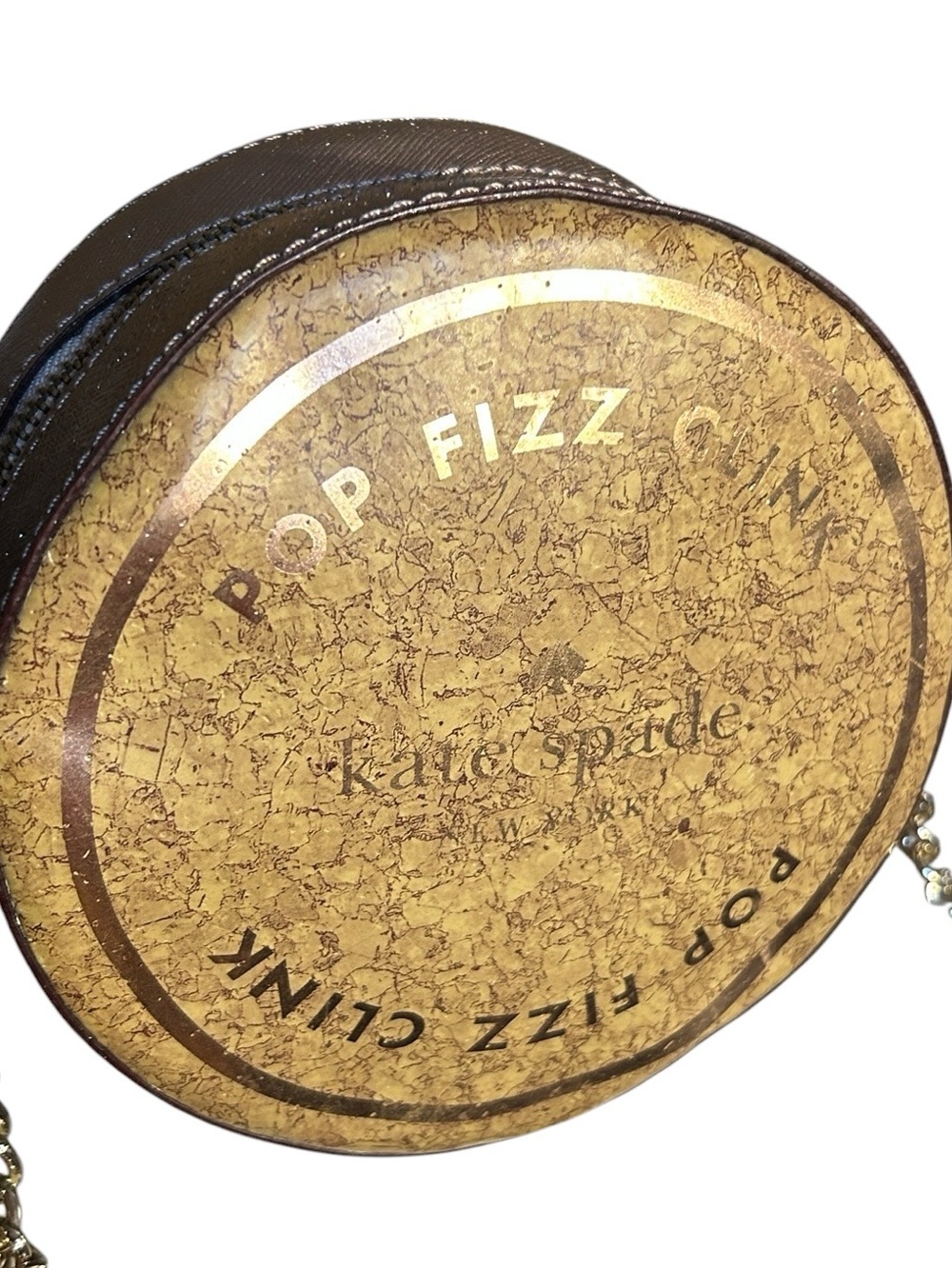 Kate Spade Bubble Over Micha Circle Crossbody Rose Gold w/ 
Cork Pop Fizz Clink - Picture 5 of 10